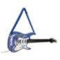 Gitara elektryczna rockowa ze wzmacniaczem mikrofonem dla dzieci niebieska