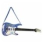 Gitara elektryczna rockowa ze wzmacniaczem mikrofonem dla dzieci niebieska