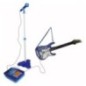 Gitara elektryczna rockowa ze wzmacniaczem mikrofonem dla dzieci niebieska