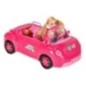 Samochód dla lalek kabriolet zestaw piknikowy lalka piesek różowy 4 el.