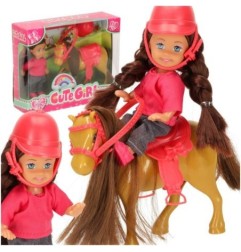 Lalka z konikiem kucykiem dziewczynka zestaw 5 elementów