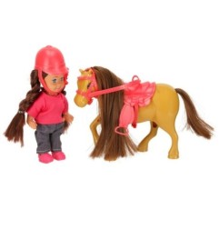 Lalka z konikiem kucykiem dziewczynka zestaw 5 elementów