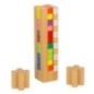 Klocki drewniane edukacyjne układanka Montessori kolorowe
