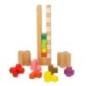 Klocki drewniane edukacyjne układanka Montessori kolorowe
