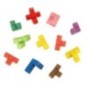 Klocki drewniane edukacyjne układanka Montessori kolorowe
