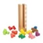 Klocki drewniane edukacyjne układanka Montessori kolorowe