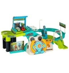 Tor samochodowy parking interaktywny z kierownicą wyścigowy