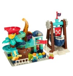 Klocki konstrukcyjne tor kulkowy kulodrom labirynt dinozaury 121 el. Bibi-inn