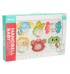 Grzechotki gryzaki zwierzątka zabawki sensoryczne ząbkowanie 6 el. Bibi-inn