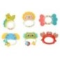 Grzechotki gryzaki zwierzątka zabawki sensoryczne ząbkowanie 6 el. Bibi-inn