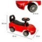Jeździk pchacz samochód auto z dźwiękiem i światłami czerwony