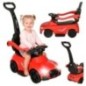 Jeździk pchacz samochód 3w1 z dźwiękiem światłami czerwony