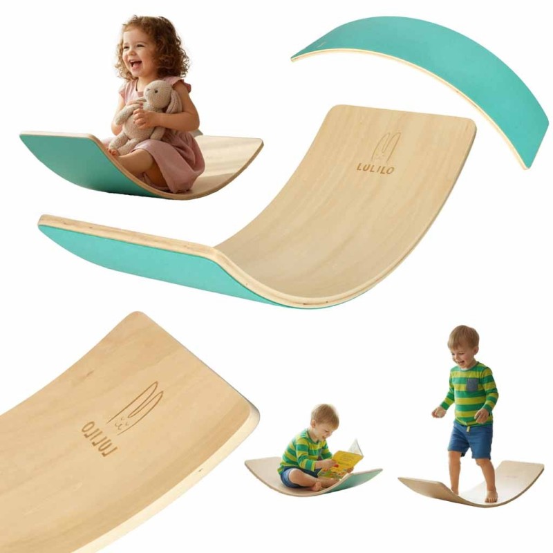 Deska do balansowania z filcem LULILO AJLO turkusowy Deska do balansowania z filcem LULILO AJLO turkusowy