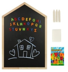Tablica magnetyczna kredowa na ścianę drewniana domek 92cm x 62cm