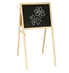 Tablica magnetyczna kredowa dwustronna drewniana literki kreda 43x50x84cm