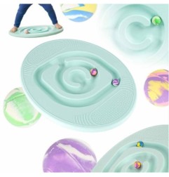 Równoważnia do balansowania deska z labiryntem dla dzieci miętowa