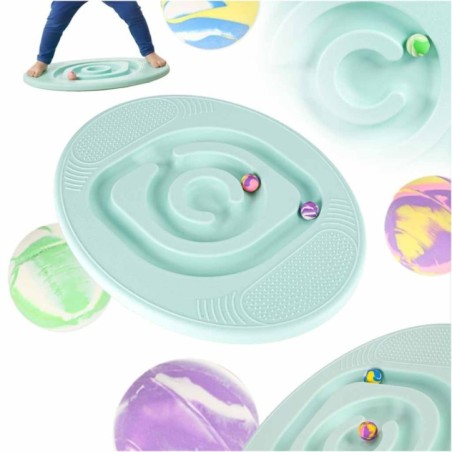 Równoważnia do balansowania deska z labiryntem dla dzieci miętowa