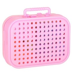 Klocki konstrukcyjne układanka w walizce kreatywna mozaika + wkrętarka jednorożec