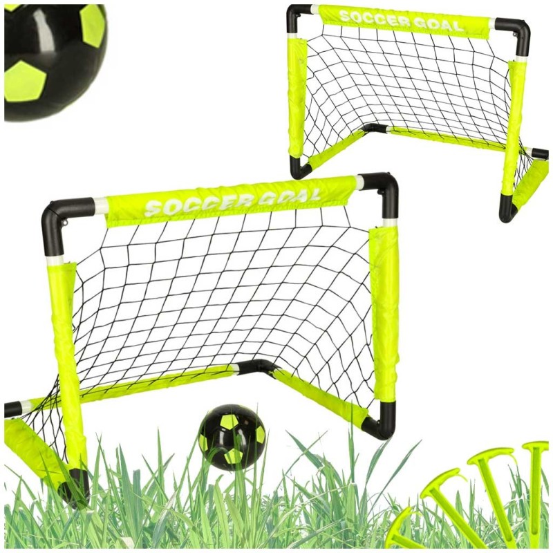 Bramka piłkarska bramki do piłki nożnej zestaw x2 piłka pompka