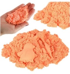 Piasek sensoryczny dla dzieci 1kg w woreczku pomarańczowy