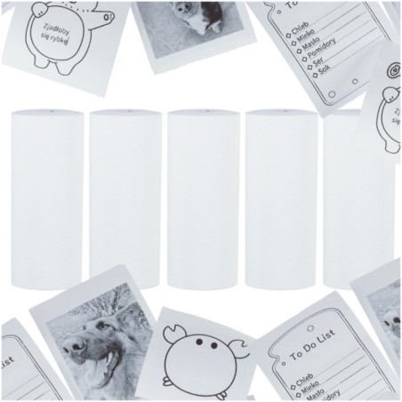 Rolki termiczne papier do drukarki aparatu 5,7cm x 4,5m 5 sztuk