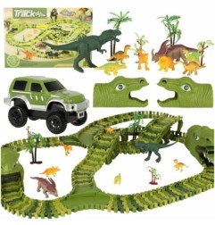 Tor wyścigowy dinozaury samochody XXL TRACK 240 elementów