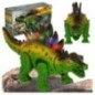 Dinozaur Stegozaur zabawka interaktywna na baterie chodzi świeci ryczy