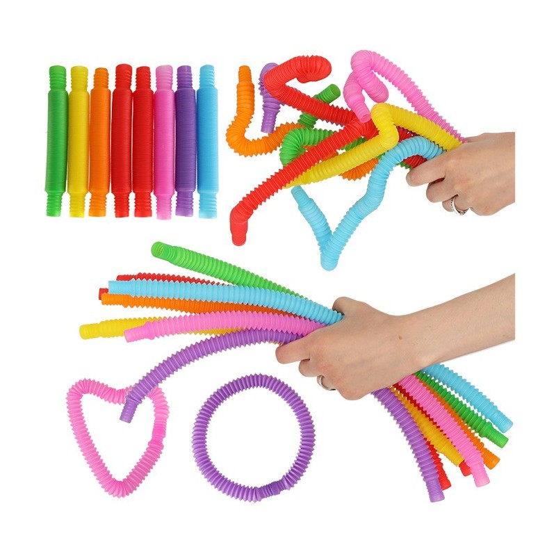 Rurki rury sensoryczne rozciągane tuby edukacyjne montessori 8 sztuk