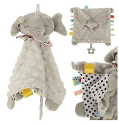 Maskotka sensoryczna szeleszcząca metki słonik