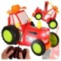 Traktor ciągnik zdalnie sterowany na pilota RC skaczący tańczący dźwięk czerwony