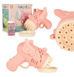 Pistolet do baniek mydlanych bańki mydlane ze skrzydłami różowy