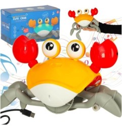 Krab uciekający pełzający czujnik interaktywna akumulator USB czerwony