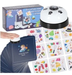 Gra na spostrzegawczość znajdź parę Crazy Flip 54 karty i dzwonek