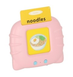 Nauka języka angielskiego czytnik kart do nauki słówek fiszki różowy