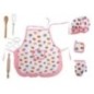 Zestaw kucharza dla dzieci kostium fartuch czapka kucharska rękawica + akcesoria
