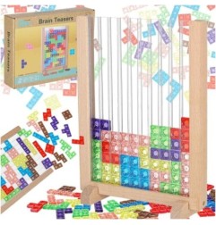 Gra logiczna układanka z klocków stojąca
