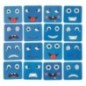Gra edukacyjne wyzwania nauka emocji klocki drewniane