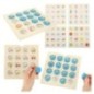 Gra planszowa memory montessori zestaw puzzle drewniane 4 karty