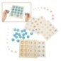 Gra planszowa memory montessori zestaw puzzle drewniane 4 karty