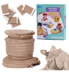 Glina rzeźbiarska masa do modelowania zapas do koła garncarskiego 1200g