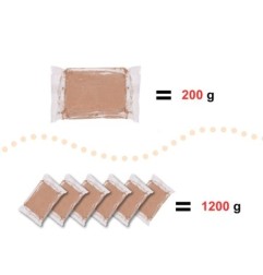 Glina rzeźbiarska masa do modelowania zapas do koła garncarskiego 1200g