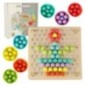 Układanka edukacyjna mozaika z kulek koraliki montessori 77 el.