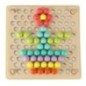 Układanka edukacyjna mozaika z kulek koraliki montessori 77 el.