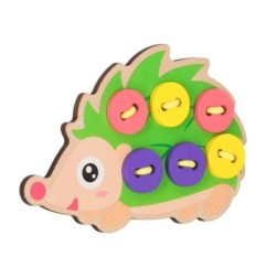 Zestaw edukacyjny do nauki szycia guzików jeż jeżyk