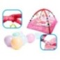 Mata Edukacyjna z pałąkami Basen z piłeczkami różowa