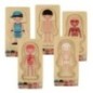 Puzzle drewniane warstwowe budowa ciała montessori chłopiec