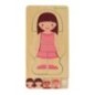 Puzzle drewniane warstwowe budowa ciała montessori dziewczynka