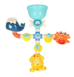 Zabawka kranik do kąpieli wanny prysznic wodospad dla dzieci fontanna przelewowa zwierzęta morskie