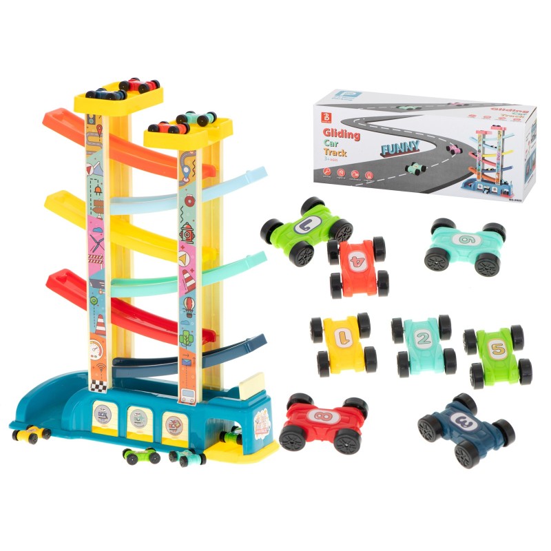 Tor samochodowy zjeżdzalnia garaż + 8 aut Tor samochodowy zjeżdzalnia garaż + 8 aut