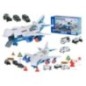 Transporter samolot + 6 aut policja bok/przód Transporter samolot + 6 aut policja bok/przód